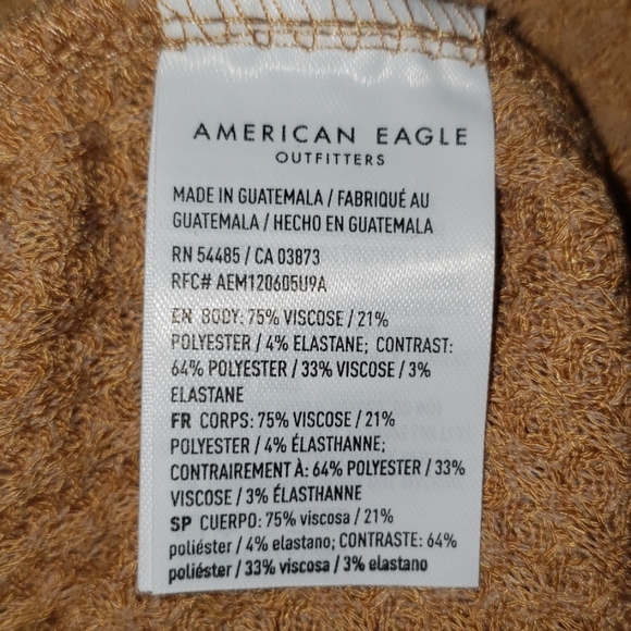 NWT---A.E.O (M) TAN WAFFLE LONG SLEEVES - Picture 7 of 8